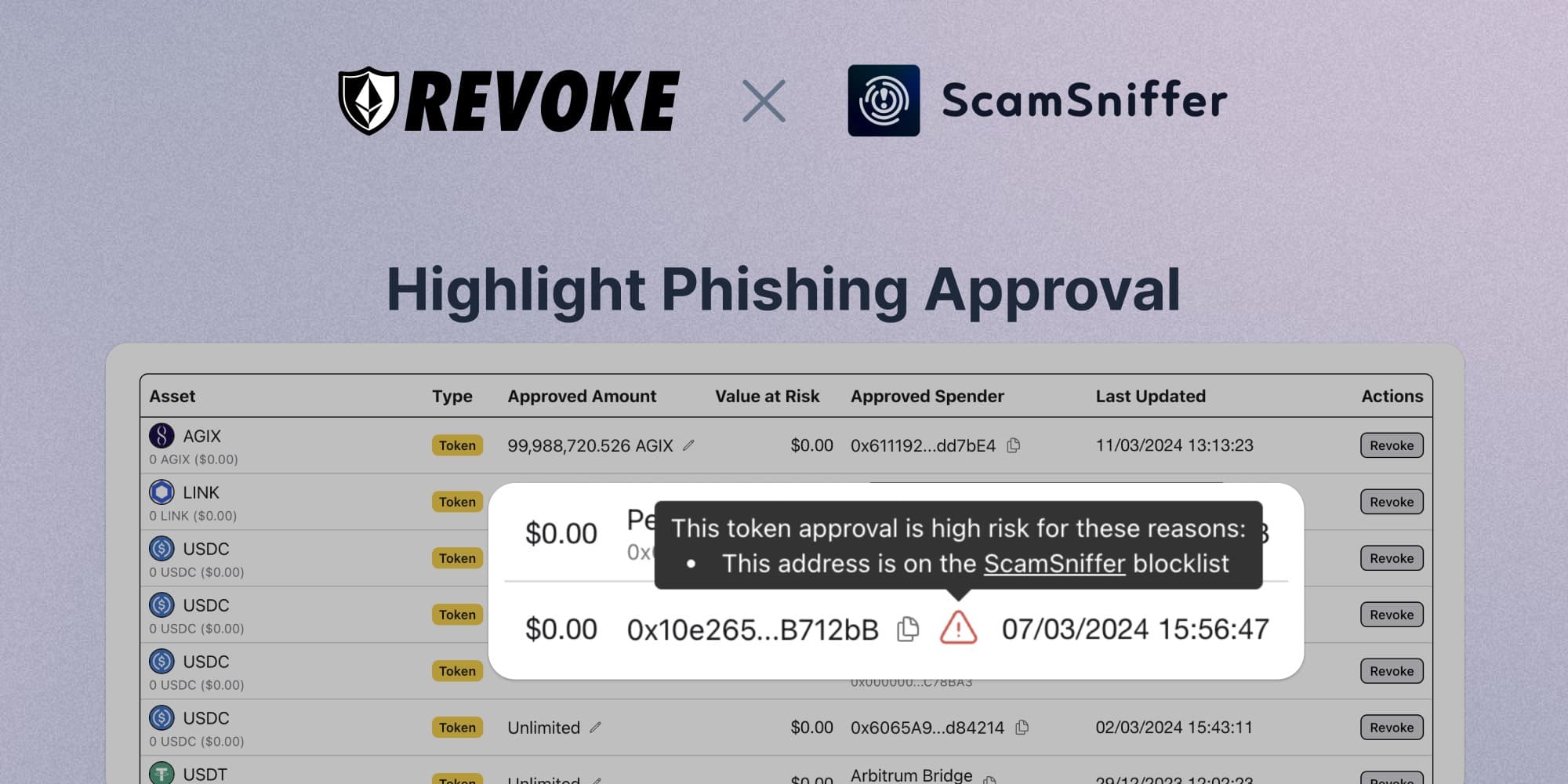 Revoke x ScamSniffer